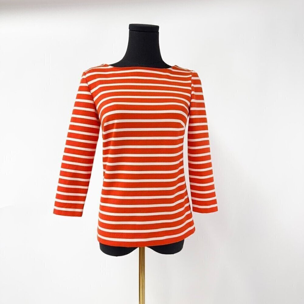 Michael Kors Orange striped shirt with back zip